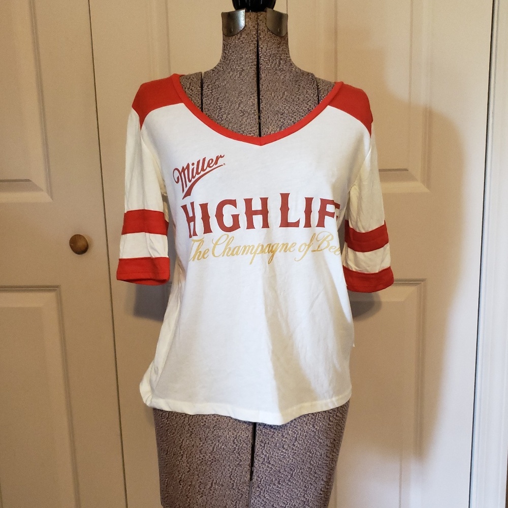 Miller High Life High Low 3/4 Baseball Tee